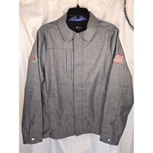 Microsoft North America MSUS‎ Employee Jacket Gray Pockets Zip Mens Medium NWOT